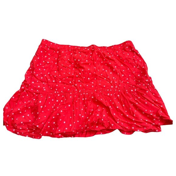 Cabana by Crown & Ivy Juniors' Tiered Red Star Skirt size XL 4th of July - Picture 6 of 8
